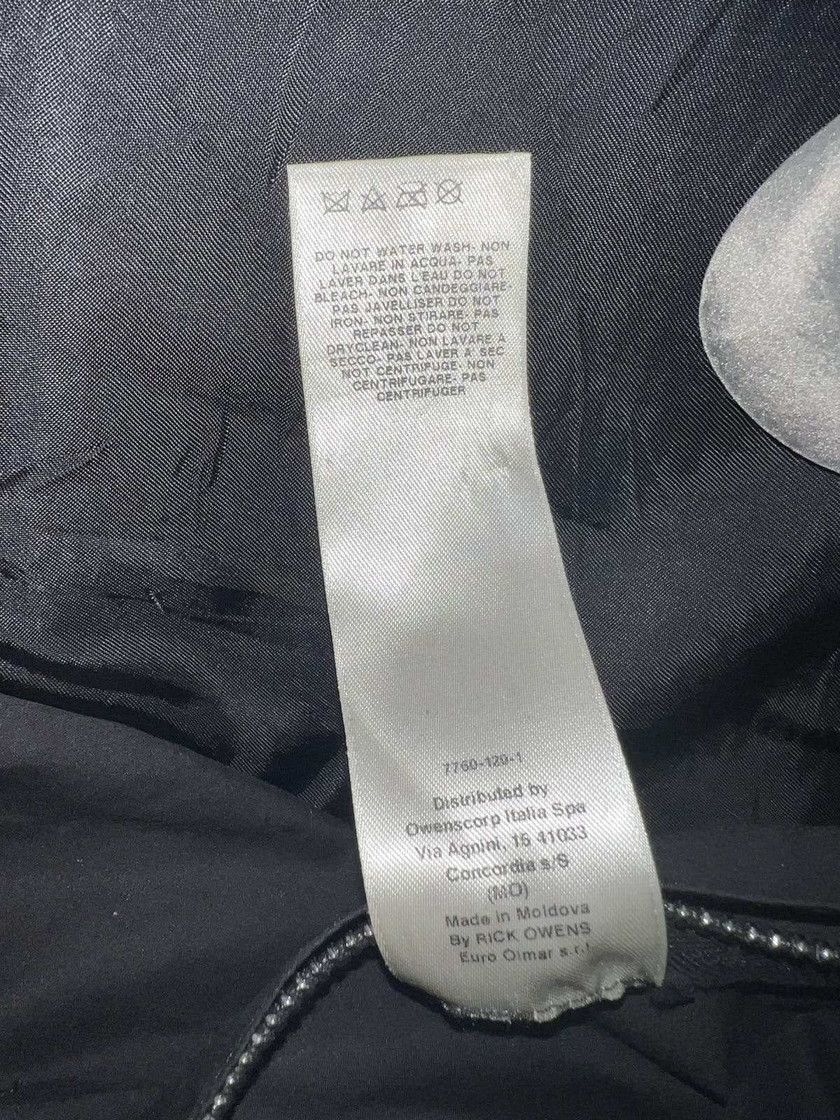 Rick Owens Calf Leather Cropped Bomber Jacket