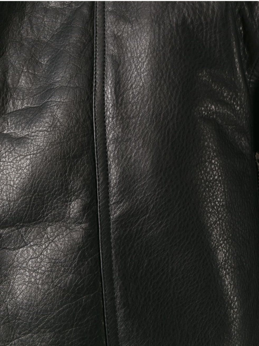 Rick Owens Calf Leather Cropped Bomber Jacket