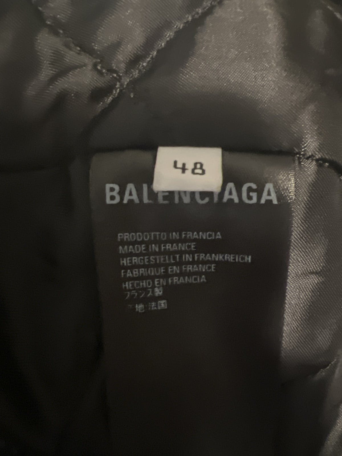 Balenciaga Logo-Print Fur Coat