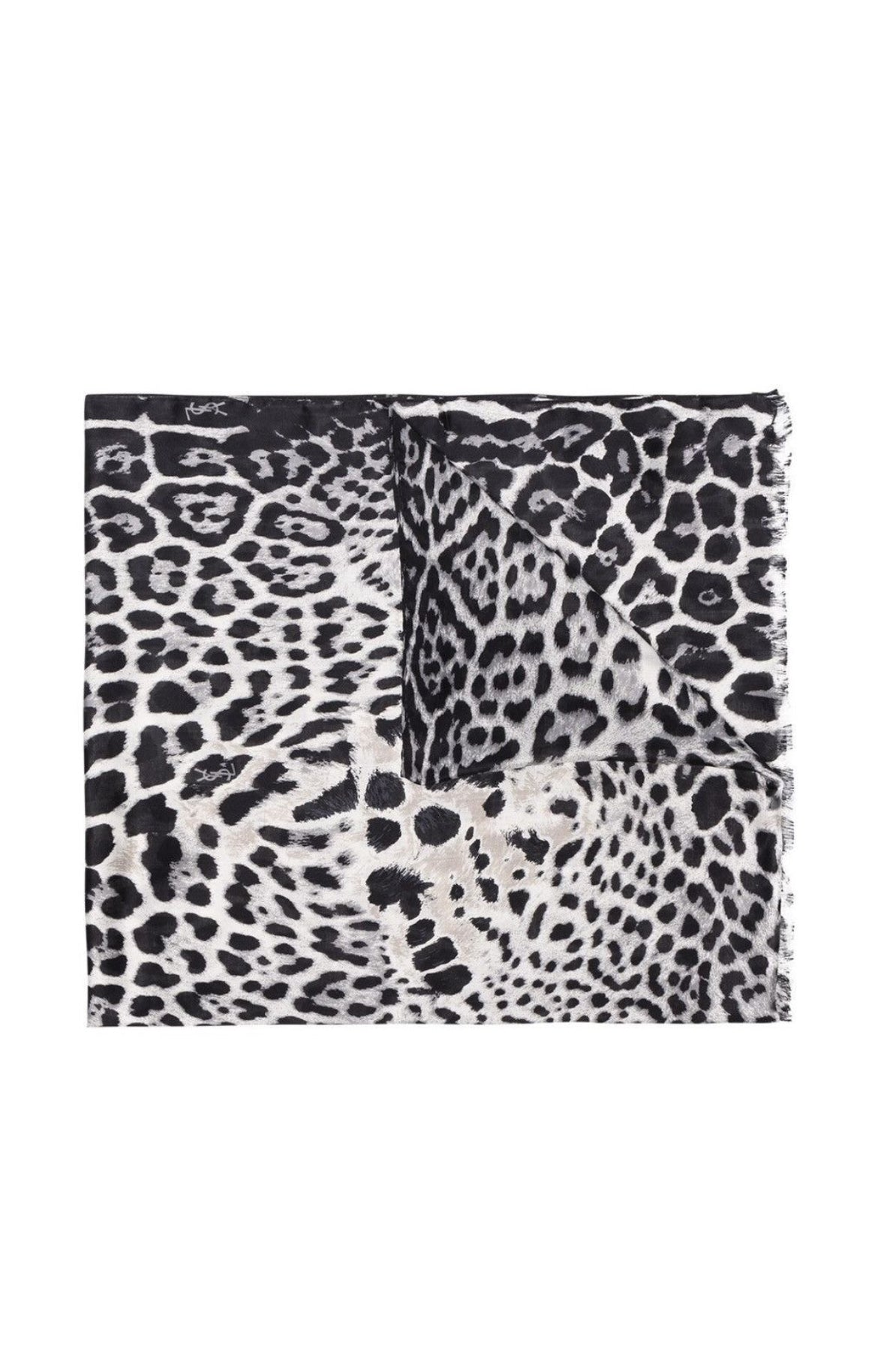 Saint Laurent Leopard Print Scarf