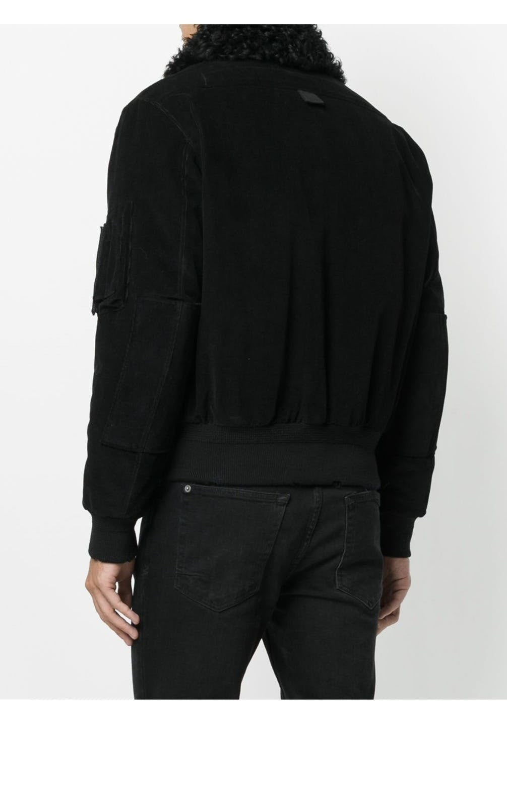 Saint Laurent Lamb Fur Trim Jacket