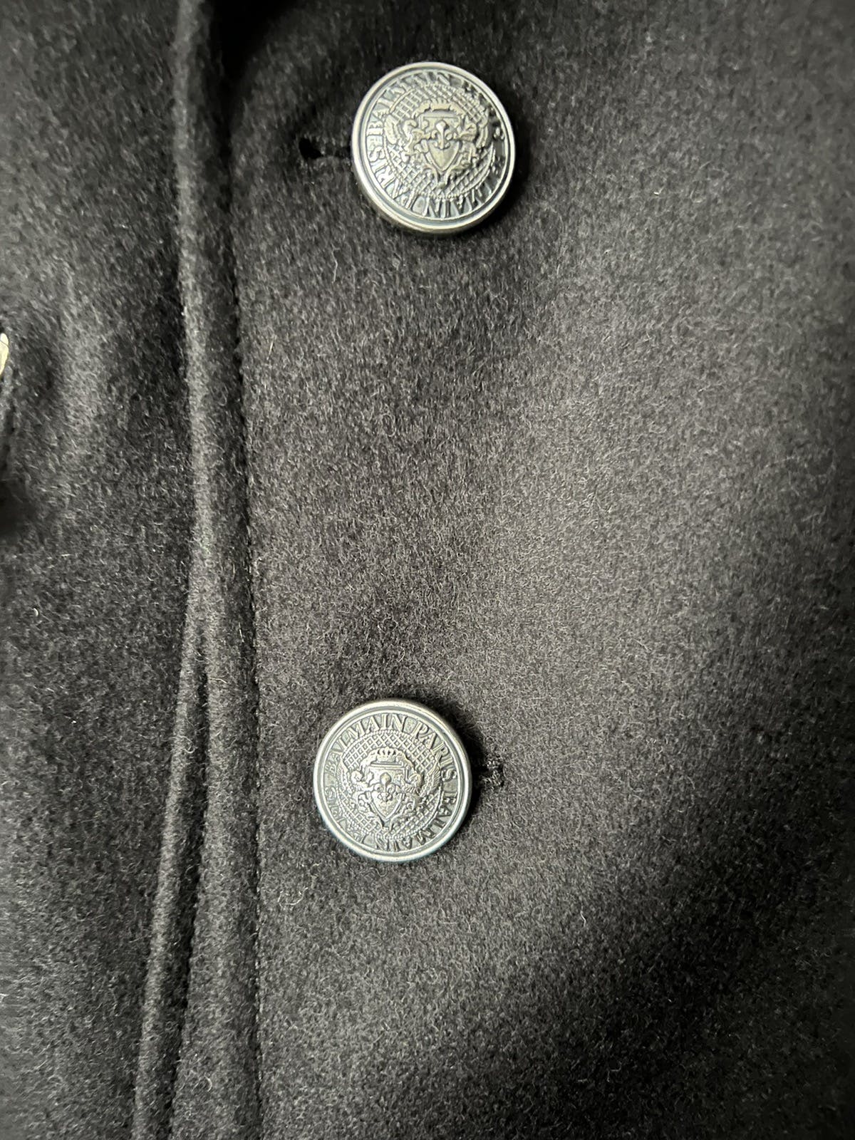 Balmain Double Breasted Biker Pea coat Blazer