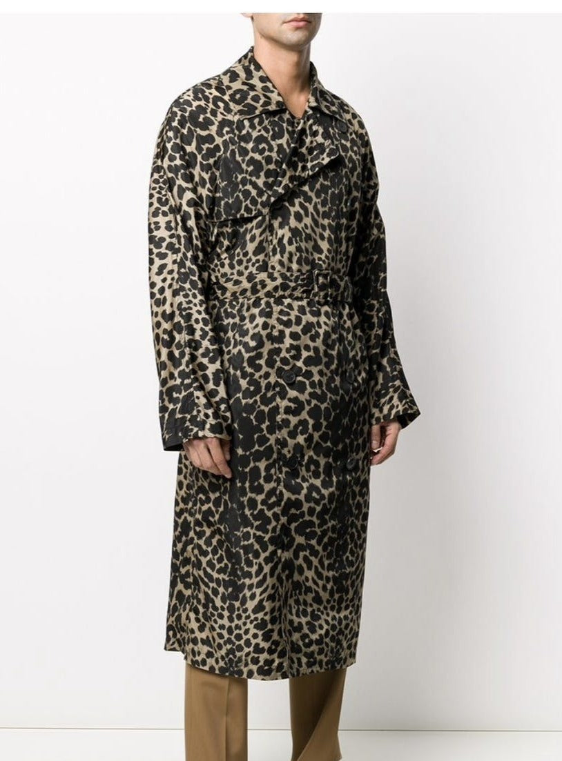 Dries Van Noten Double-Breasted Leopard Coat