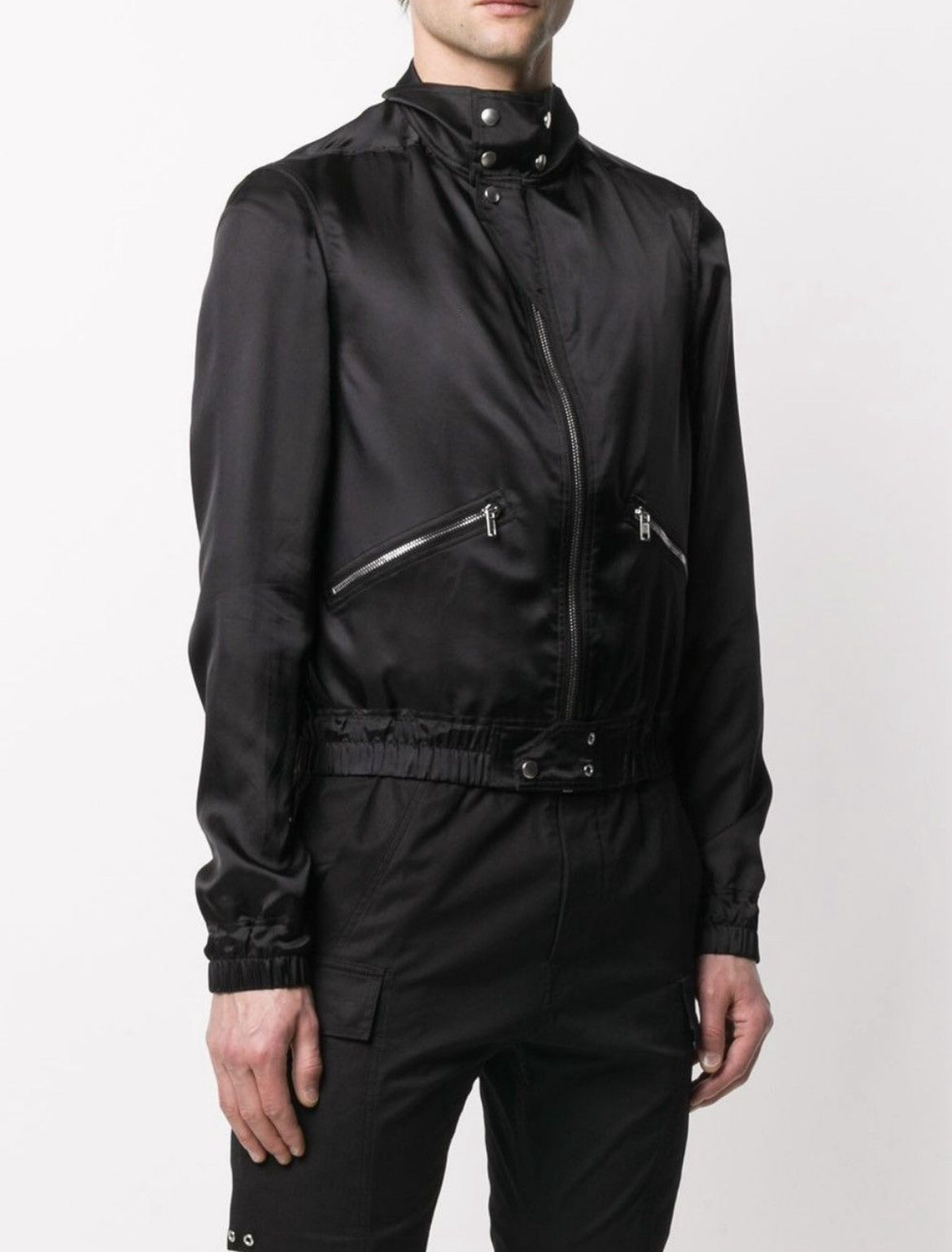 Rick Owens Zipped Biker Bomber Jacket