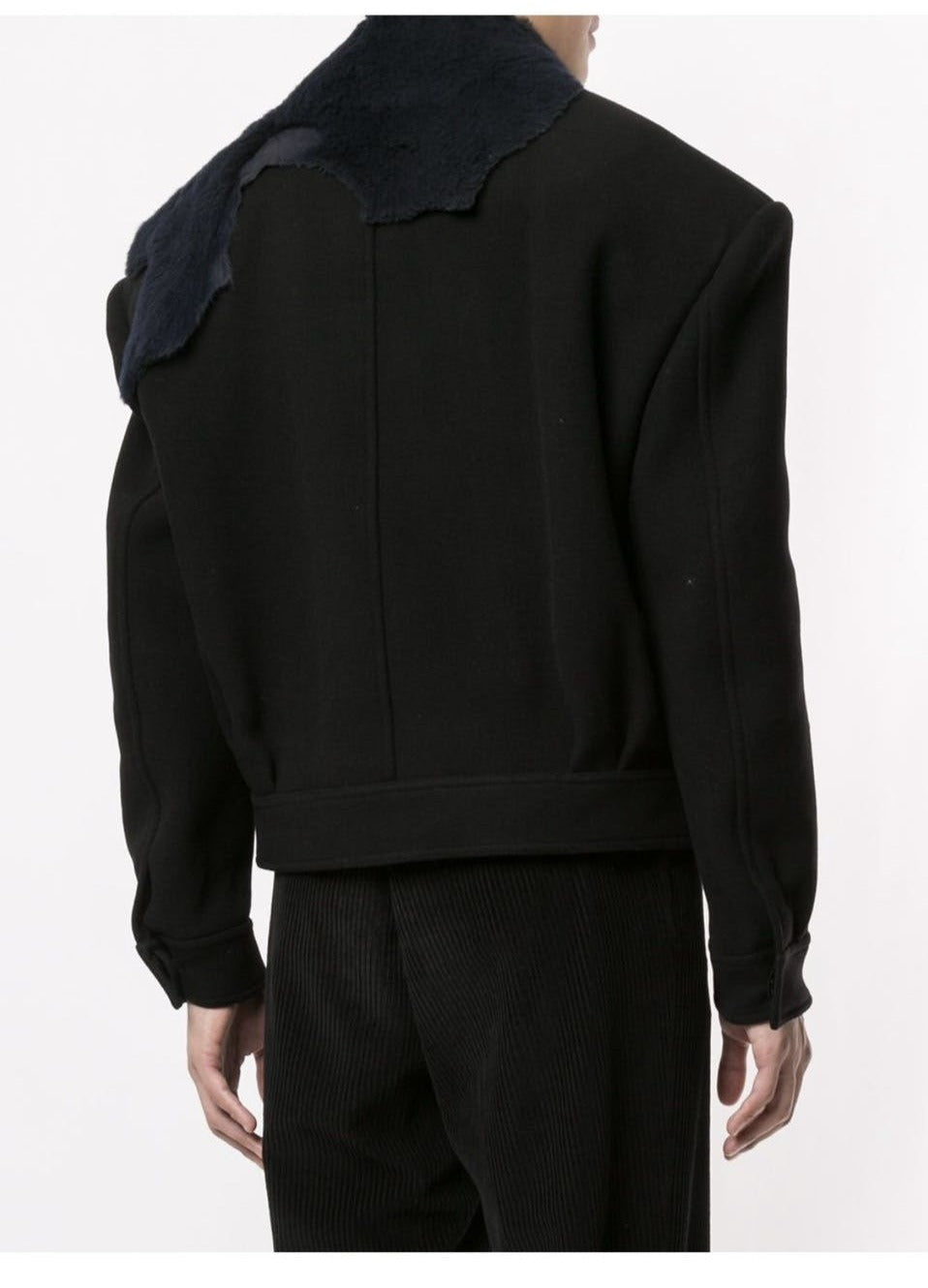 Raf Simons Lamb Fur Collar Jacket