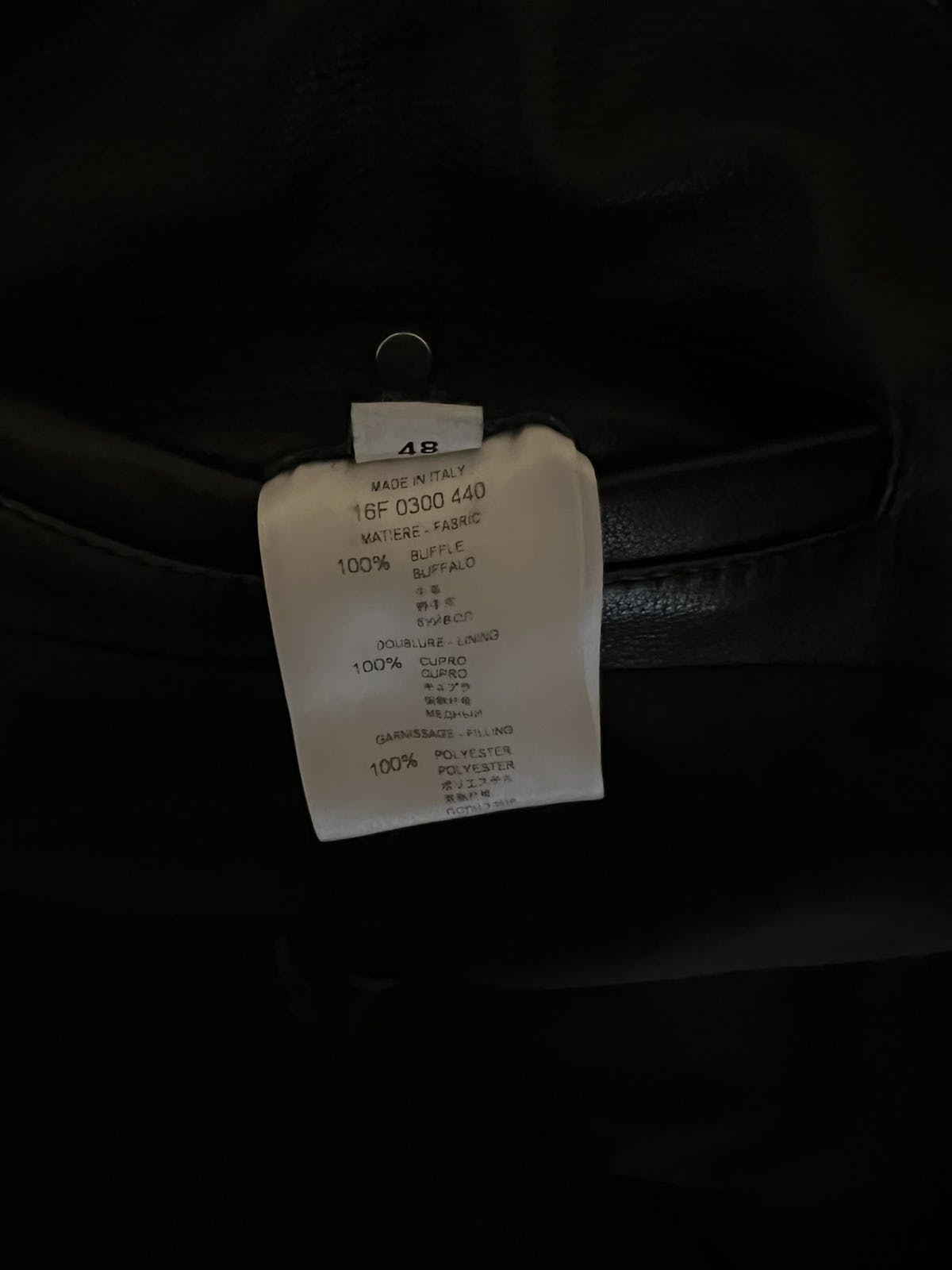 Givenchy Buffalo Leather Classic Biker Jacket