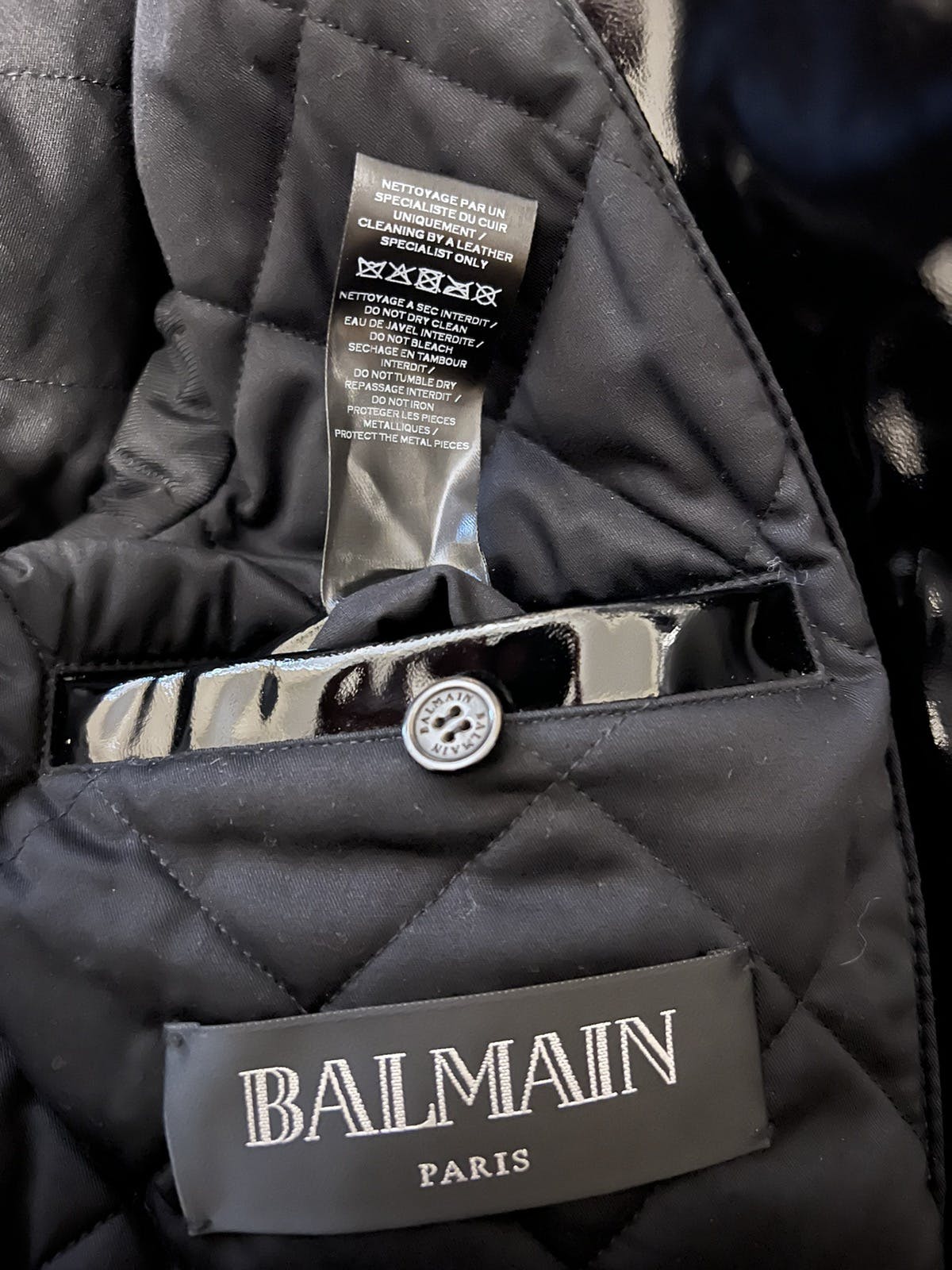Balmain Varnished Lambskin Jacket