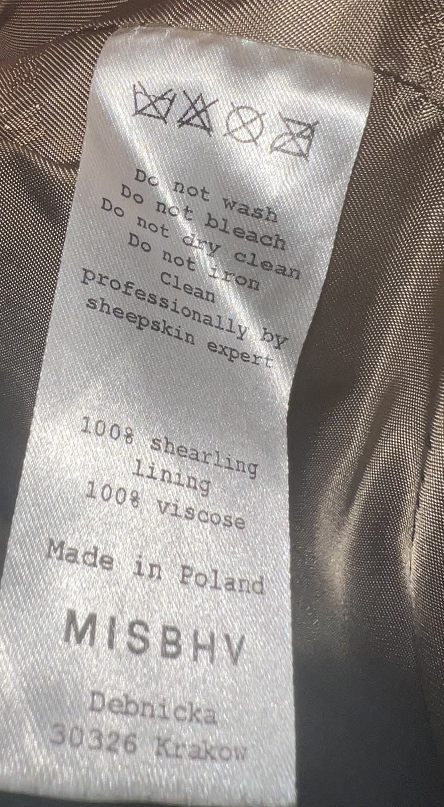 MISBHV Shearling Short Zipped Jacket