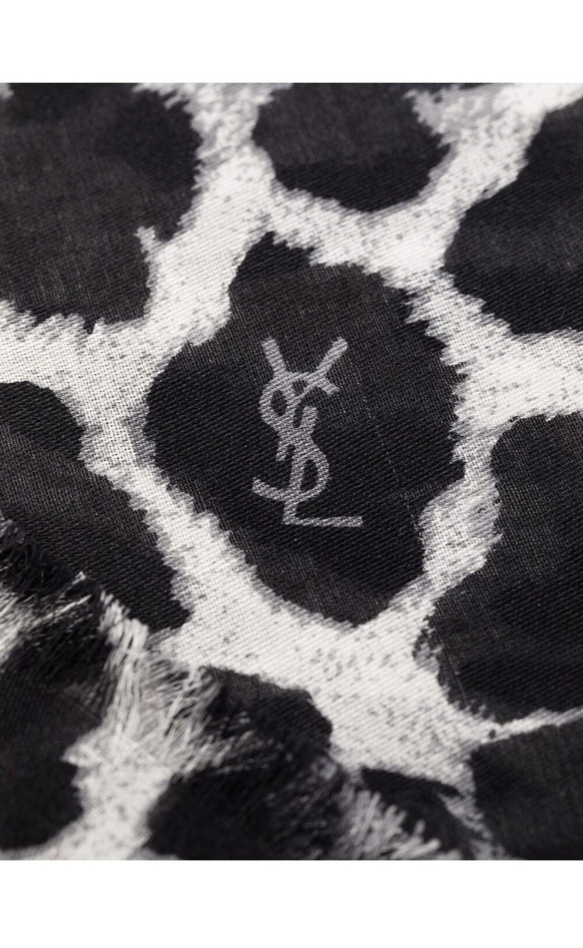 Saint Laurent Leopard Print Scarf