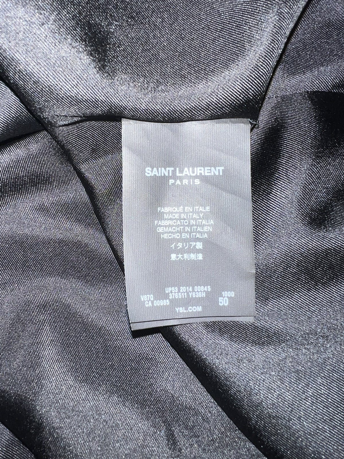 Saint Laurent Black Leopard Bomber