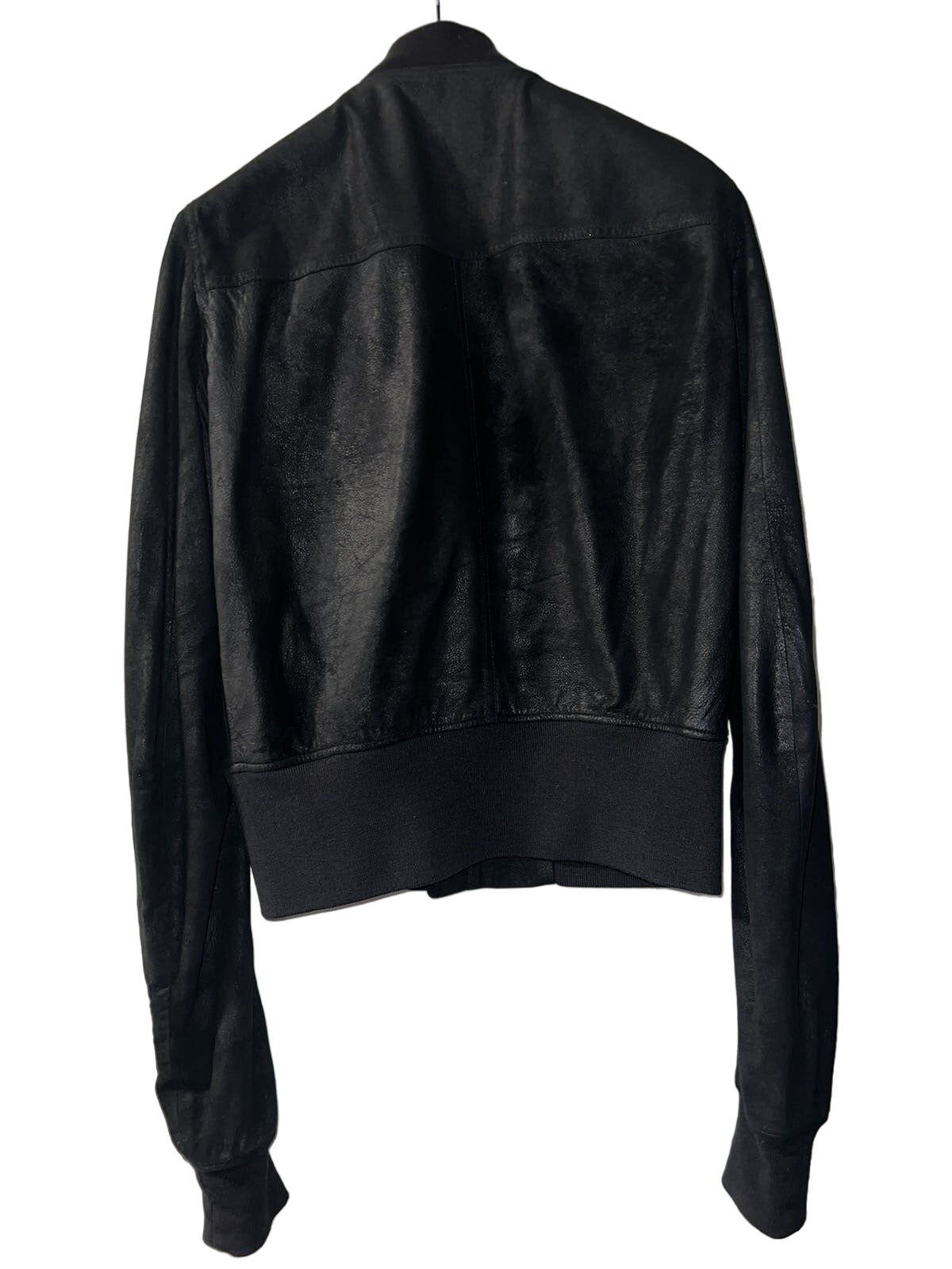 Rick Owens Lambskin Fitted Bomber Jacket