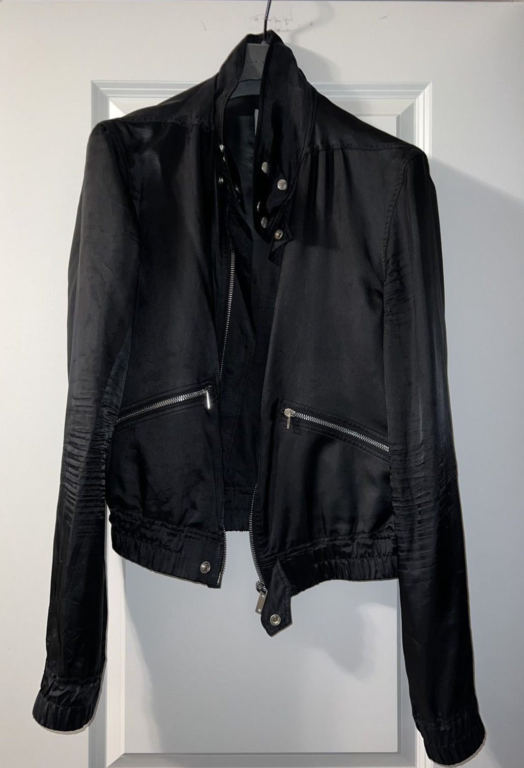 Rick Owens Zipped Biker Bomber Jacket