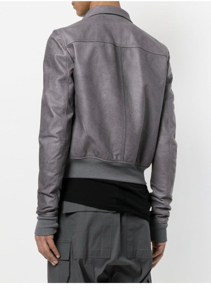 Rick Owens Oblong Collar Leather bomber jacket