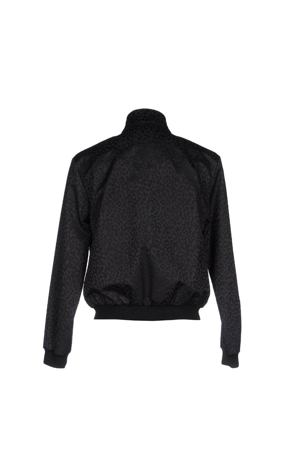 Saint Laurent Black Leopard Bomber