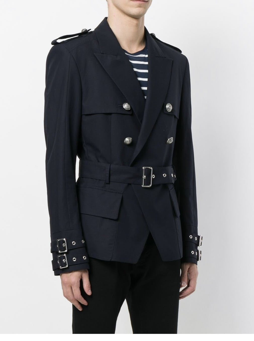 Balmain Double-Breasted Military Blazer