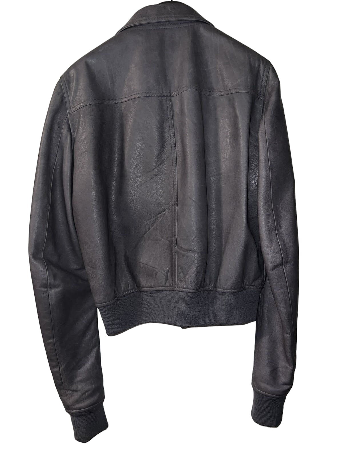 Rick Owens Oblong Collar Leather bomber jacket