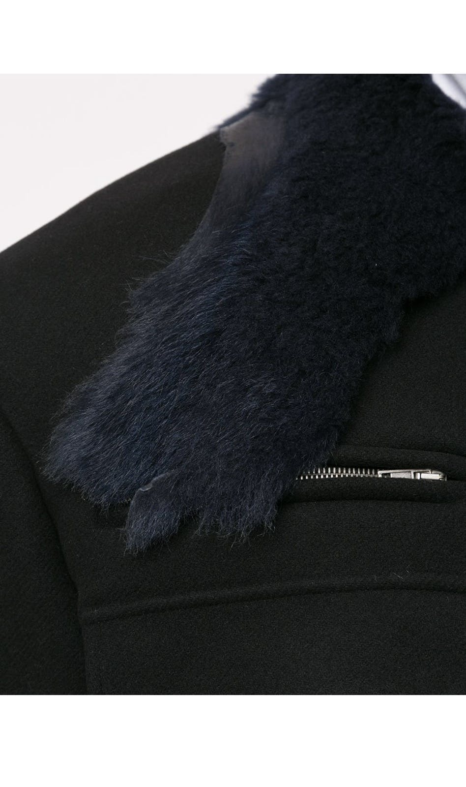 Raf Simons Lamb Fur Collar Jacket