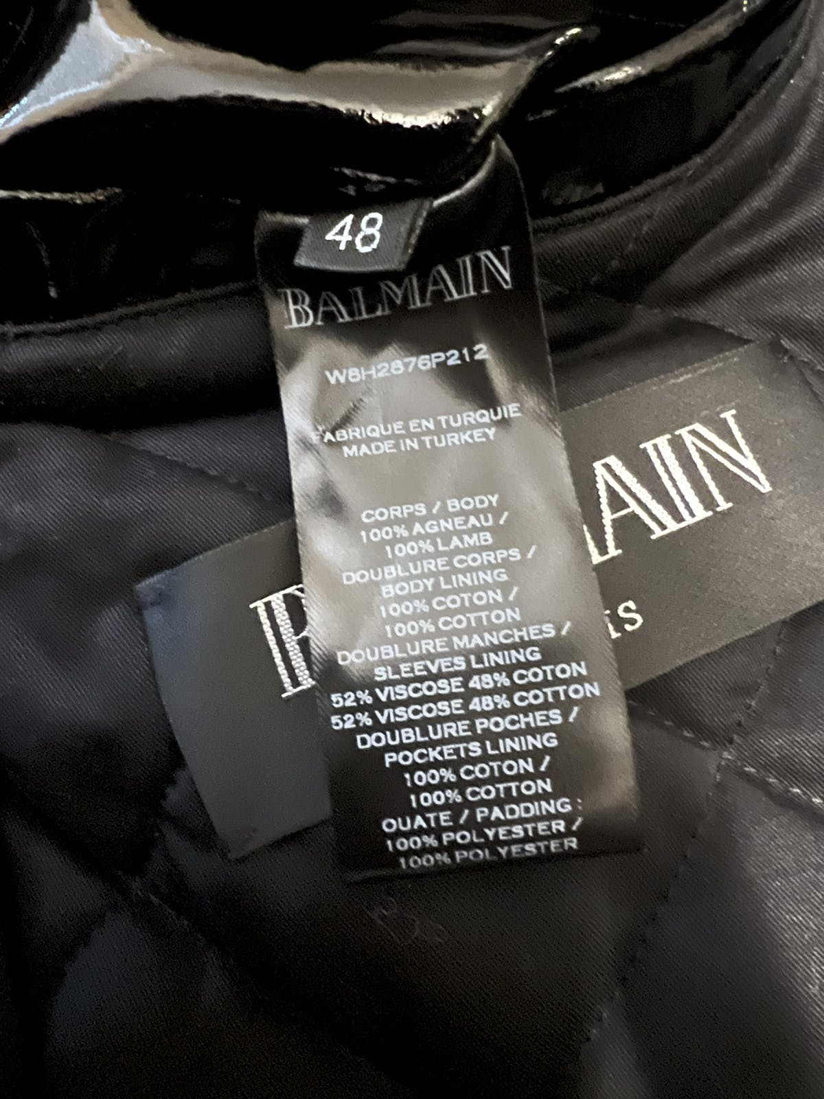 Balmain Varnished Lambskin Jacket