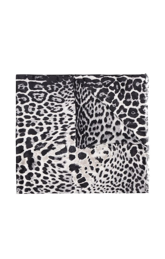 Saint Laurent Leopard Print Scarf