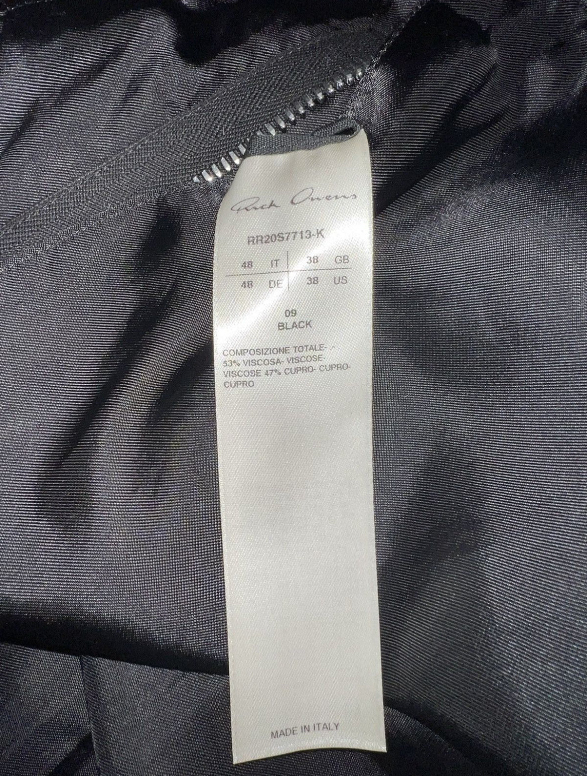 Rick Owens Zipped Biker Bomber Jacket