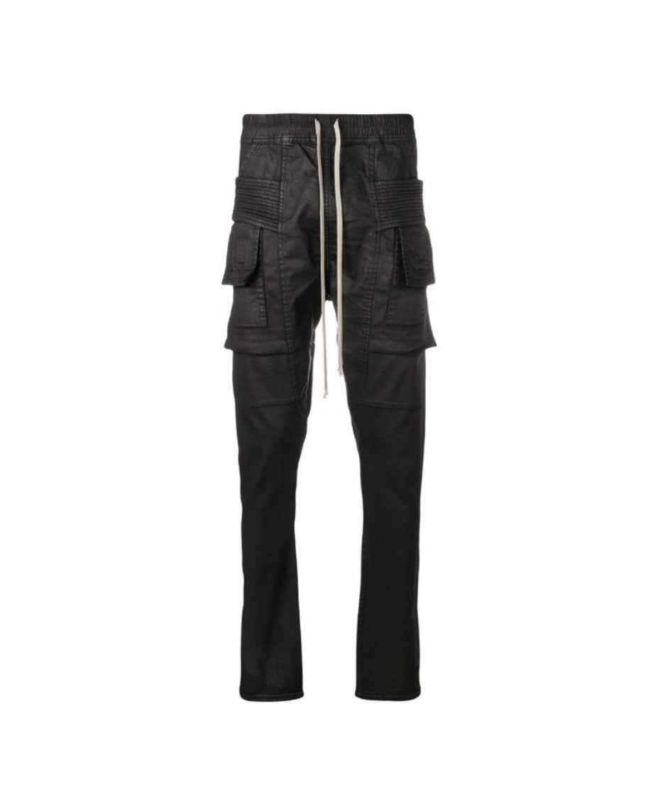 Rick Owens DRKSHDW Waxed Cargo Trousers