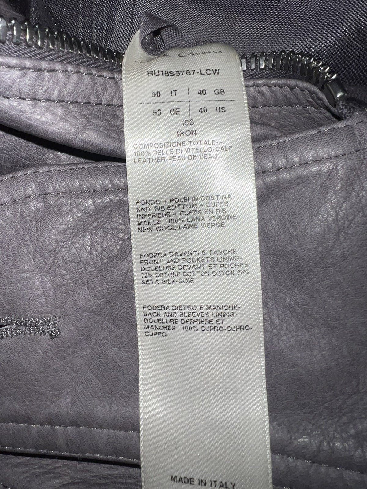 Rick Owens Oblong Collar Leather bomber jacket
