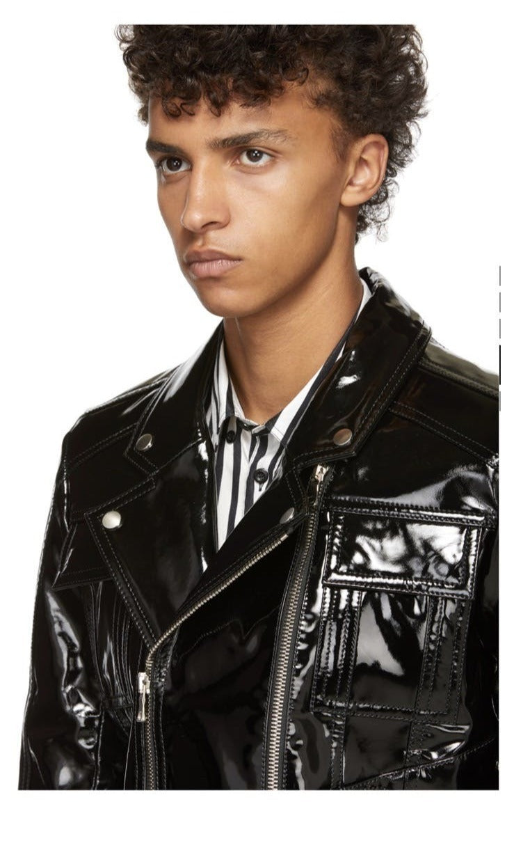 Balmain Varnished Lambskin Jacket