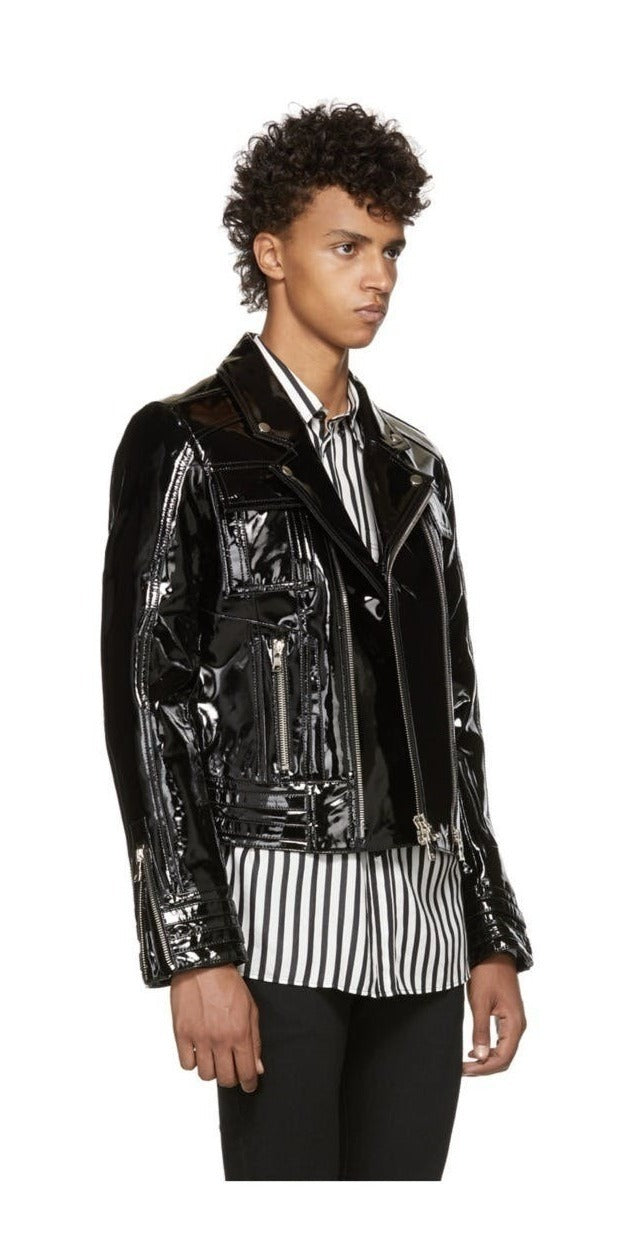 Balmain Varnished Lambskin Jacket