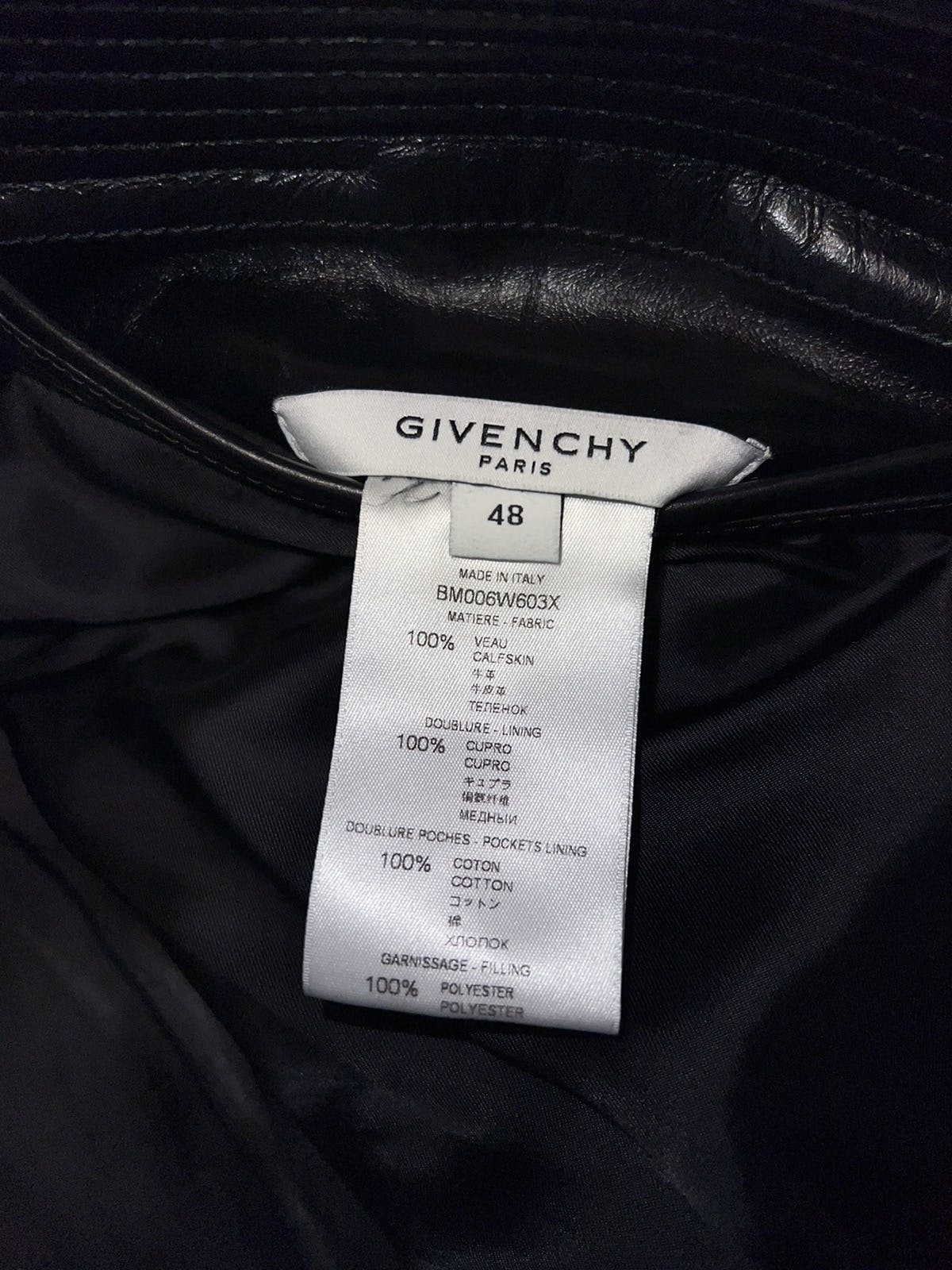 Givenchy Calfskin Leather Bomber