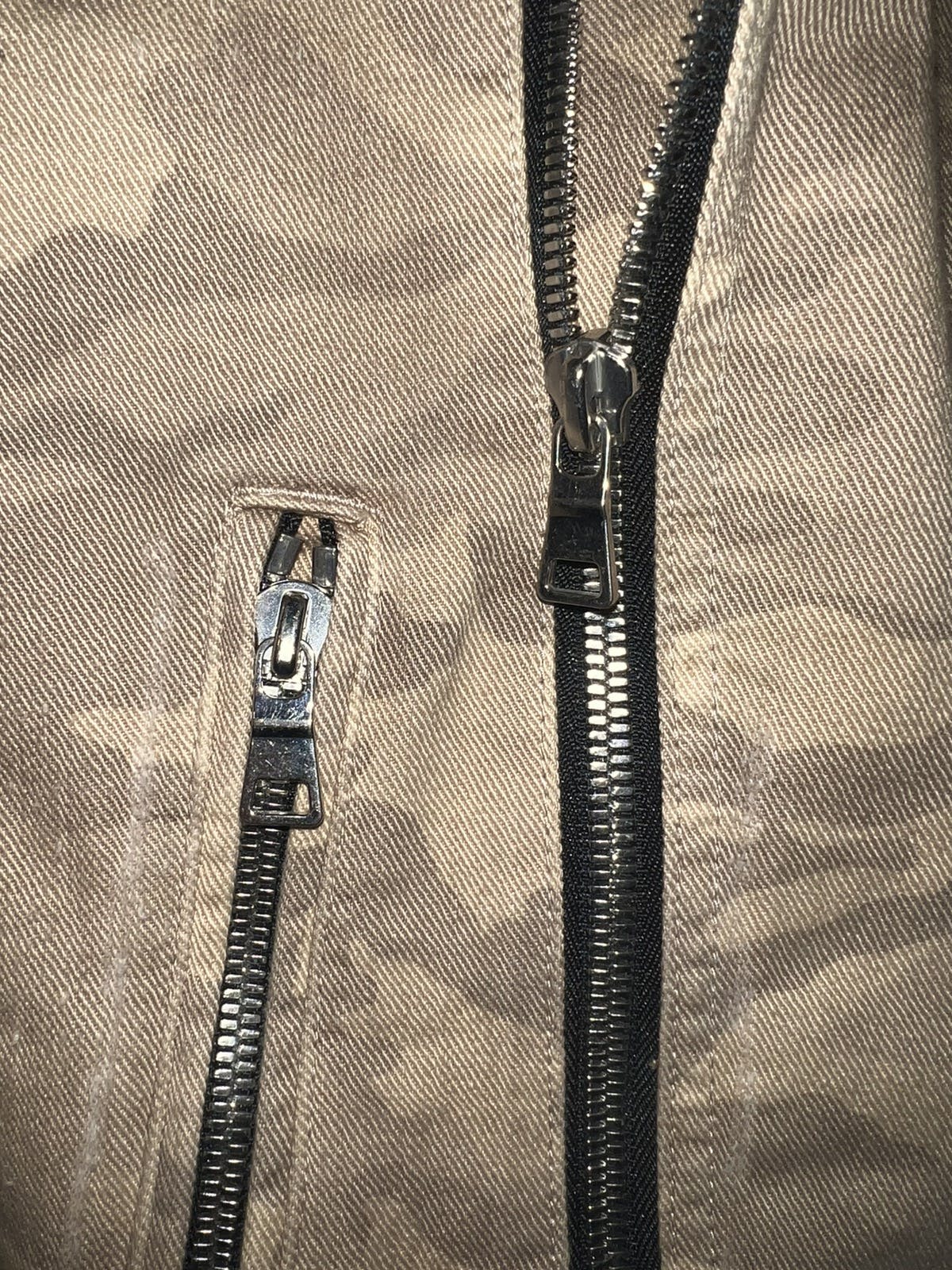 Balmain Destroyed Camouflage Print Biker Jacket