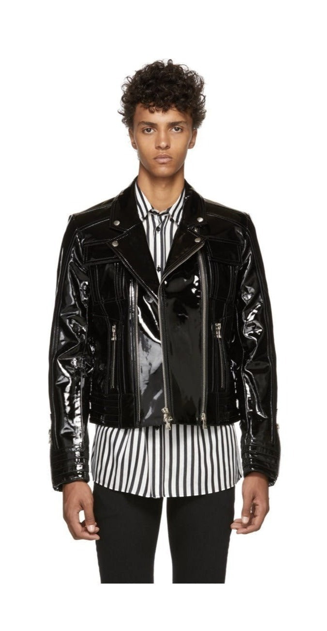 Balmain Varnished Lambskin Jacket
