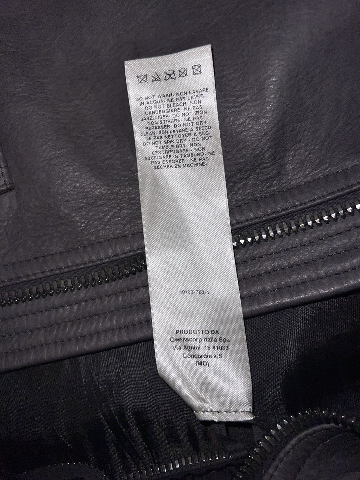 Rick Owens Oblong Collar Leather bomber jacket
