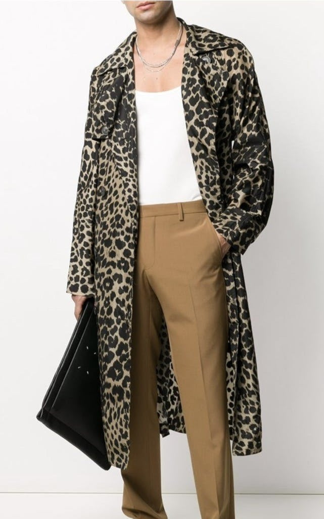Dries Van Noten Double-Breasted Leopard Coat